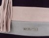 Vittoria Gotti Modna Kolorowa Torba Skórzana w Paski firmowy Shopper Made in Italy Multikolor Fioletowa